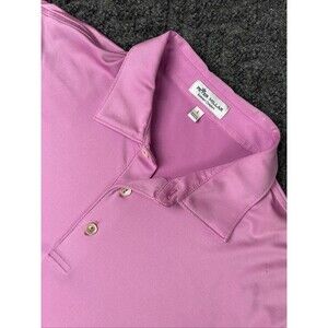 Peter Millar Shirt Men’s Large Summer Comfort Polo Pink Performance Golf